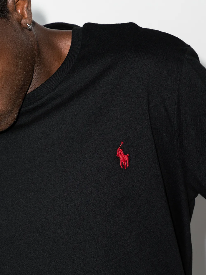 RALPH LAUREN Custom Slim Fit Jersey Crew Neck T-Shirt RL Black