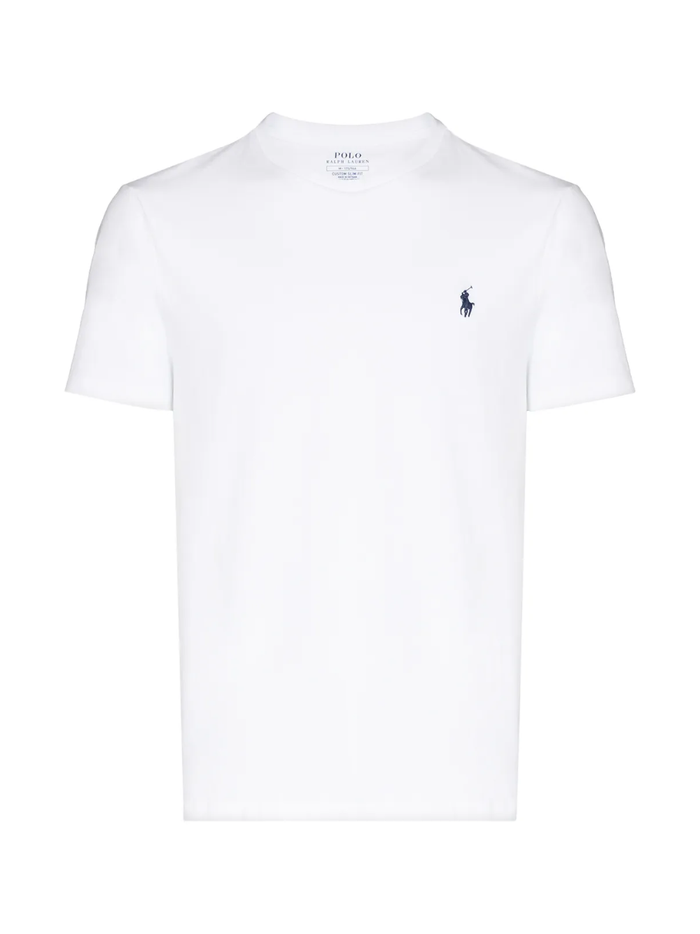 RALPH LAUREN Custom Slim Fit Jersey Crew Neck T-Shirt White