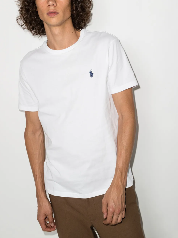 RALPH LAUREN Custom Slim Fit Jersey Crew Neck T-Shirt White