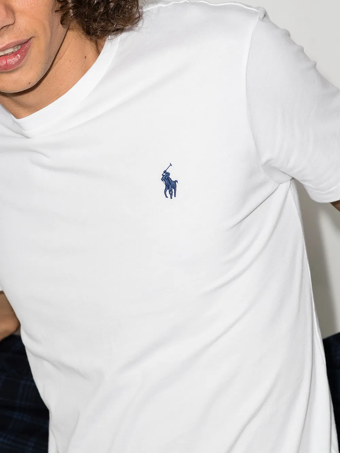 RALPH LAUREN Custom Slim Fit Jersey Crew Neck T-Shirt White