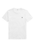 RALPH LAUREN Custom Slim Fit Jersey Crewneck T-Shirt White - MAISONDEFASHION.COM