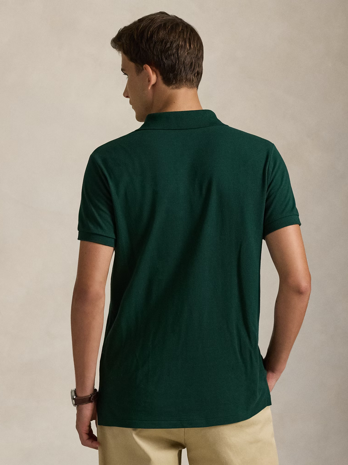 RALPH LAUREN Custom Slim Fit Mesh Polo College Green - MAISONDEFASHION.COM