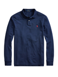 RALPH LAUREN Custom Slim Fit Mesh Polo Shirt Newport Navy - MAISONDEFASHION.COM