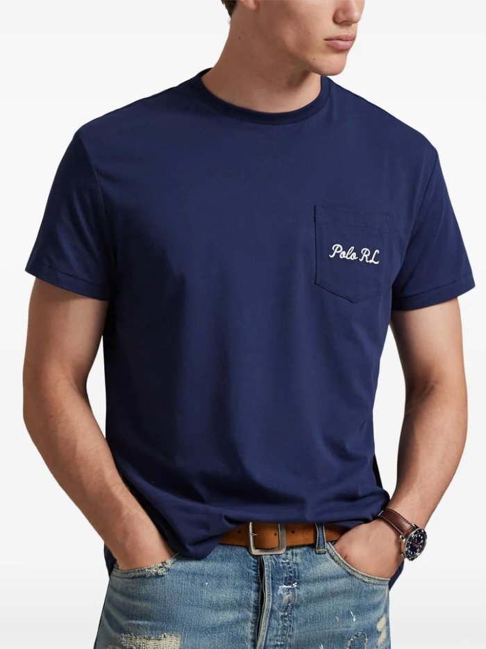 RALPH LAUREN Custom Slim Fit Polo Bear T-Shirt Newport Navy