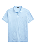 RALPH LAUREN Custom Slim Fit Soft Cotton Polo Shirt Office Blue - MAISONDEFASHION.COM