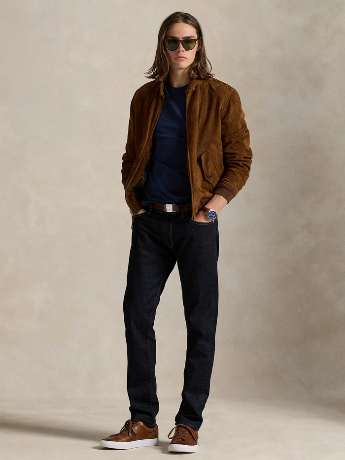 RALPH LAUREN Custom Slim Fit T-Shirt Navy - MAISONDEFASHION.COM