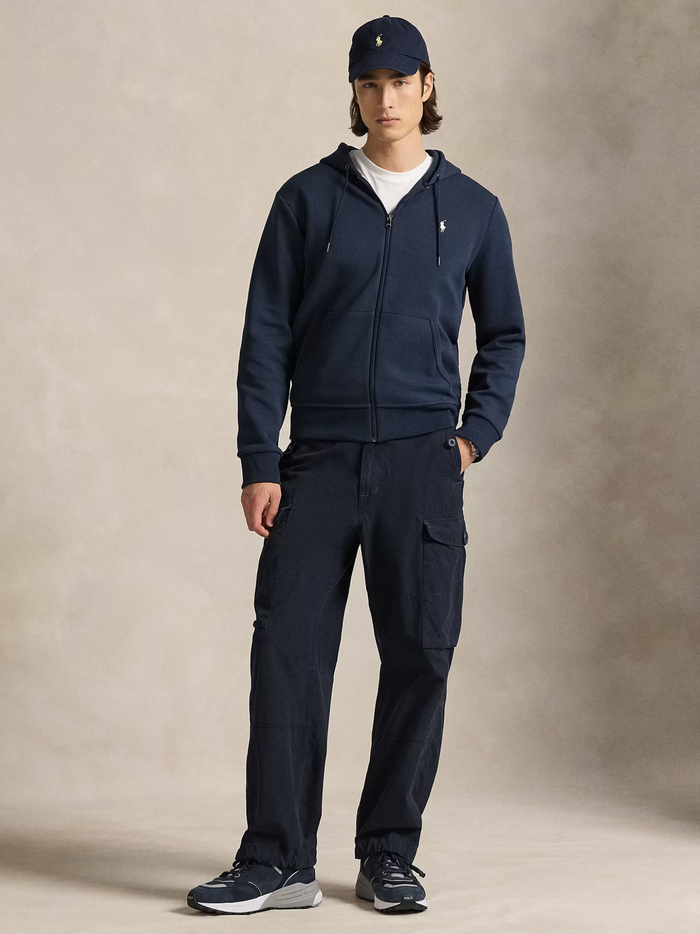RALPH LAUREN Double-Knit Full-Zip Hoodie Aviator Navy - MAISONDEFASHION.COM