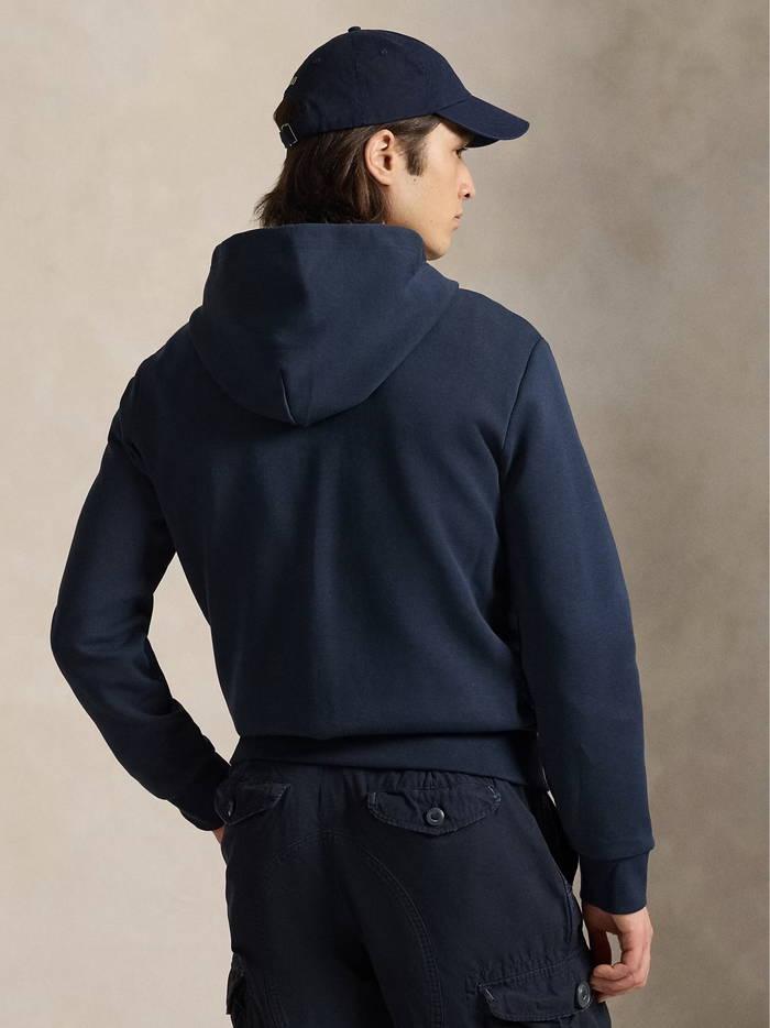 RALPH LAUREN Double-Knit Full-Zip Hoodie Aviator Navy - MAISONDEFASHION.COM