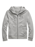 RALPH LAUREN Double-Knit Full-Zip Hoodie Light Sport Heather - MAISONDEFASHION.COM
