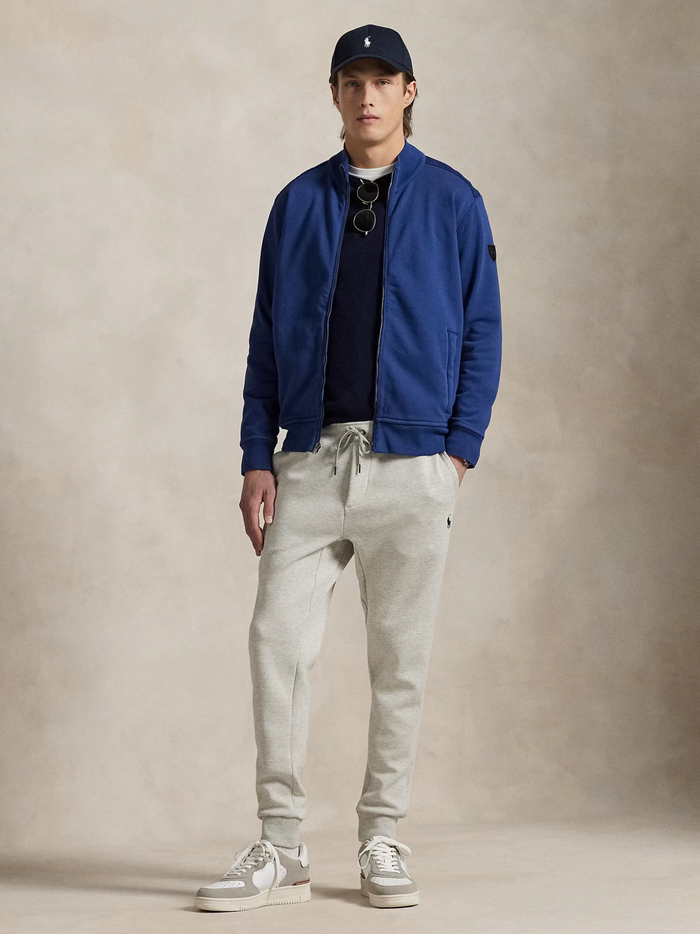 RALPH LAUREN Double-Knit Jogging Bottoms Light Sport Heather - MAISONDEFASHION.COM