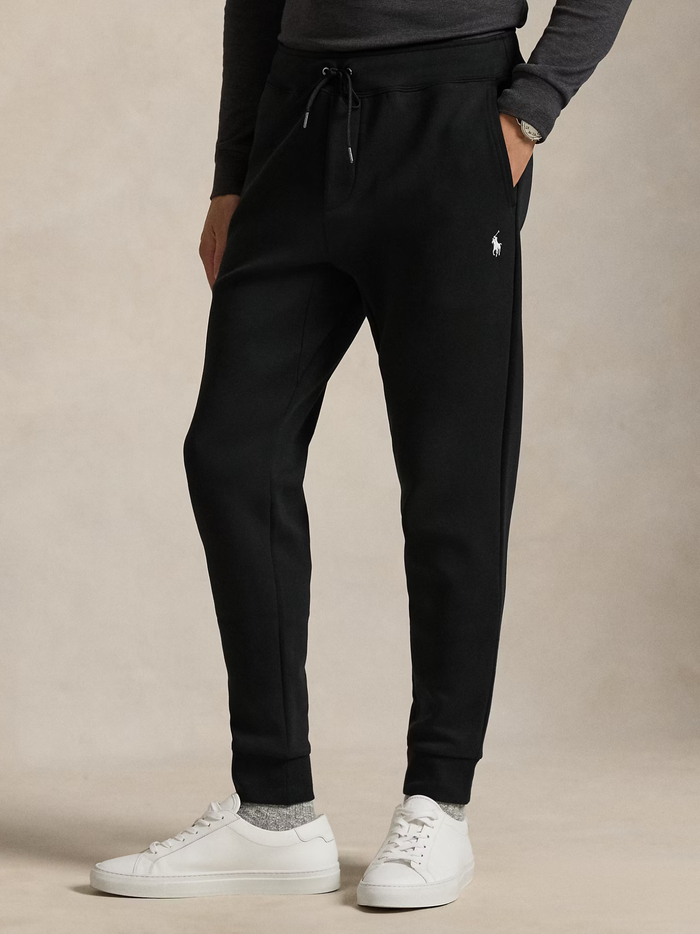 RALPH LAUREN Double-Knit Jogging Bottoms Polo Black - MAISONDEFASHION.COM