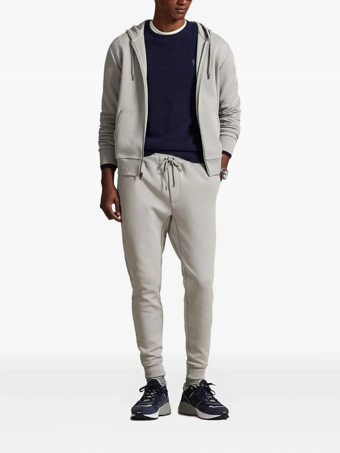 RALPH LAUREN Double-Knit Jogging Pants Grey - MAISONDEFASHION.COM
