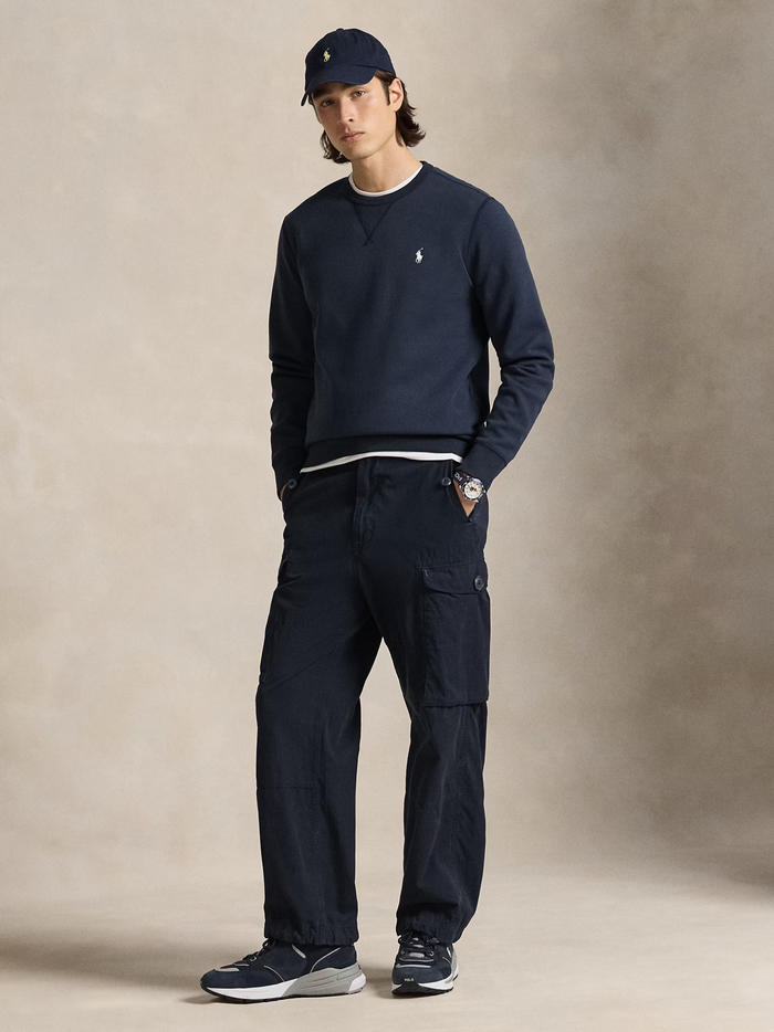 RALPH LAUREN Double-Knit Sweatshirt Aviator Navy - MAISONDEFASHION.COM