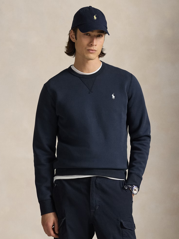 RALPH LAUREN Double-Knit Sweatshirt Aviator Navy - MAISONDEFASHION.COM