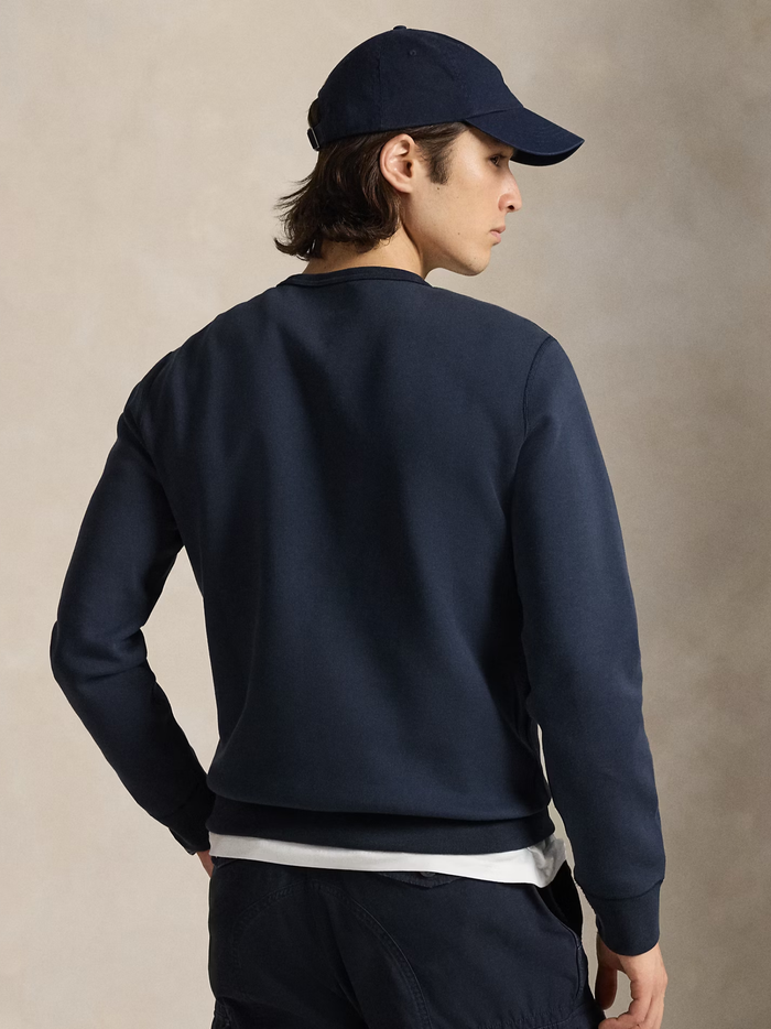 RALPH LAUREN Double-Knit Sweatshirt Aviator Navy - MAISONDEFASHION.COM