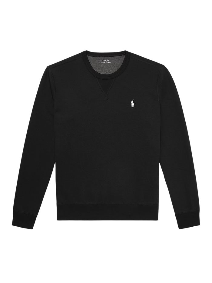 RALPH LAUREN Double-Knit Sweatshirt Black/Cream - MAISONDEFASHION.COM