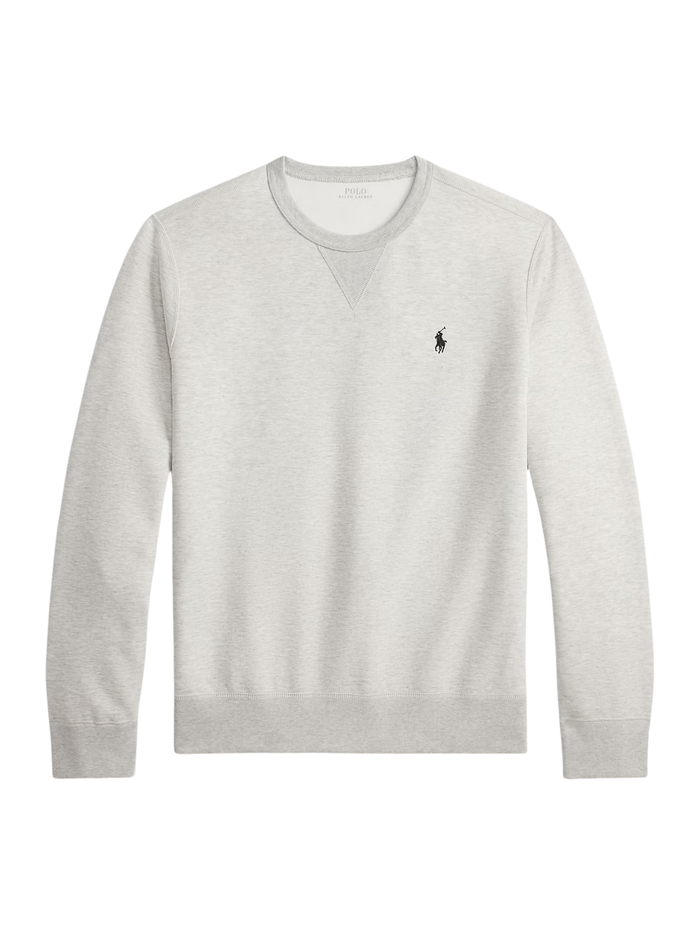 RALPH LAUREN Double-Knit Sweatshirt Light Sport Heather - MAISONDEFASHION.COM
