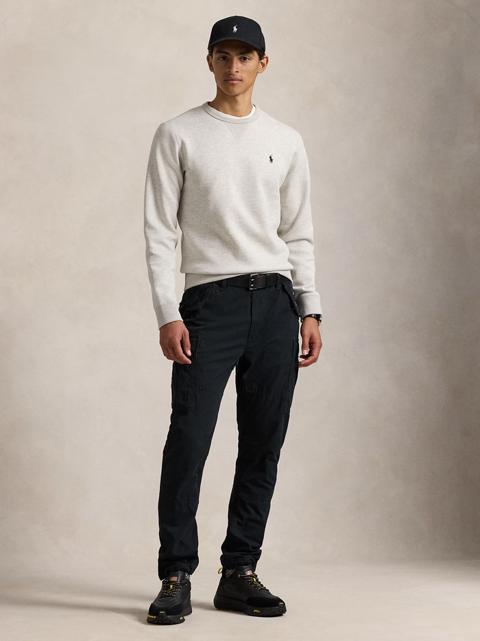 RALPH LAUREN Double-Knit Sweatshirt Light Sport Heather - MAISONDEFASHION.COM