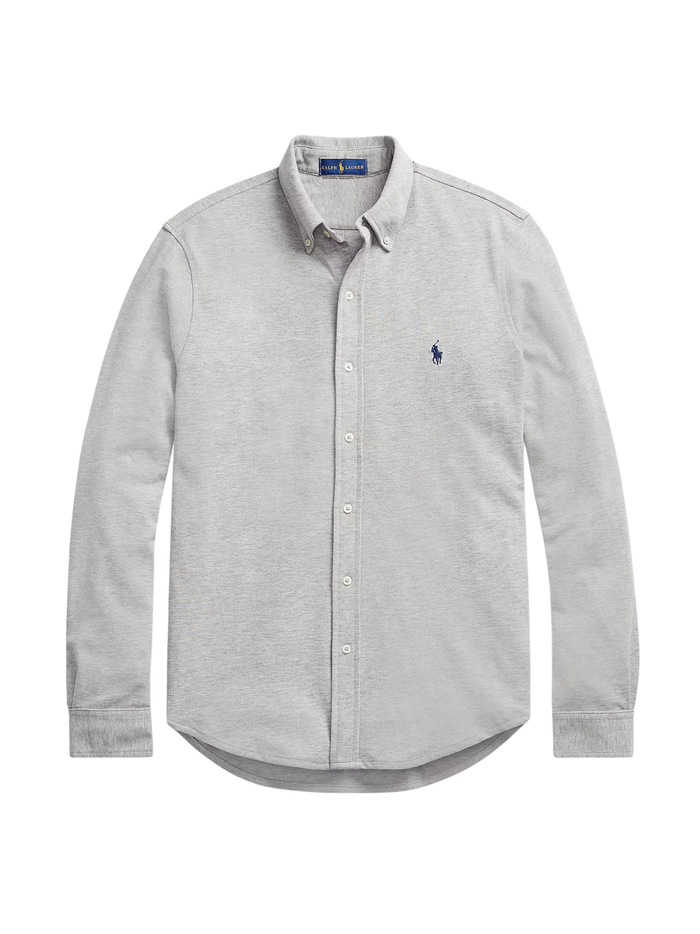 RALPH LAUREN Featherweight Mesh Shirt Andover Heather - MAISONDEFASHION.COM