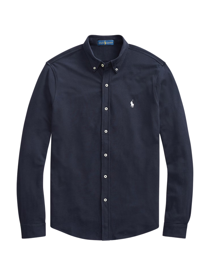 RALPH LAUREN Featherweight Mesh Shirt Aviator Navy - MAISONDEFASHION.COM