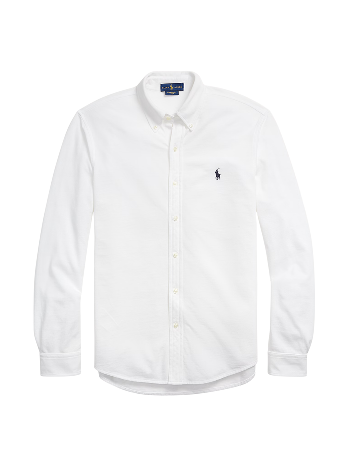 RALPH LAUREN Featherweight Mesh Shirt White - MAISONDEFASHION.COM