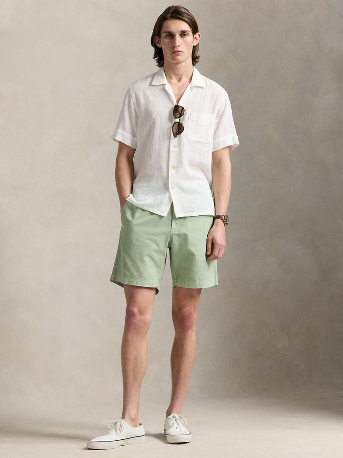 RALPH LAUREN Jersey Bermuda Shorts Light Green - MAISONDEFASHION.COM