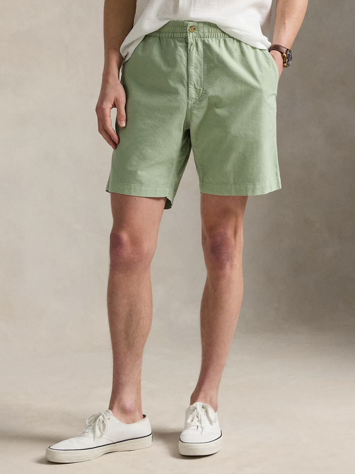 RALPH LAUREN Jersey Bermuda Shorts Light Green - MAISONDEFASHION.COM