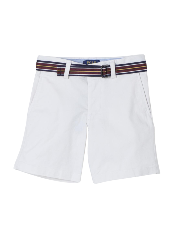 RALPH LAUREN KIDS Boys Belted Cotton Shorts White/Brown