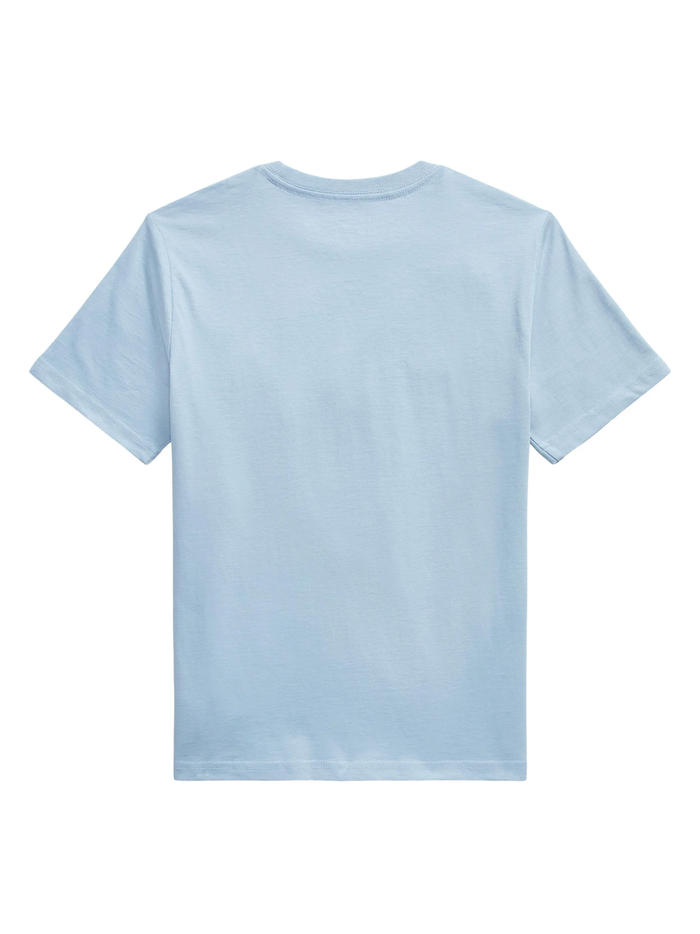 RALPH LAUREN KIDS Boys Crew-neck T-shirt Light Blue