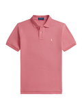 RALPH LAUREN KIDS Boys Embroidered-logo Piqué Polo Shirt Pink