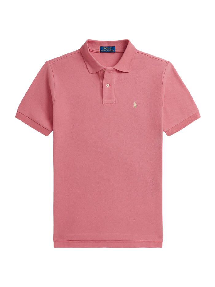 RALPH LAUREN KIDS Boys Embroidered-logo Piqué Polo Shirt Pink