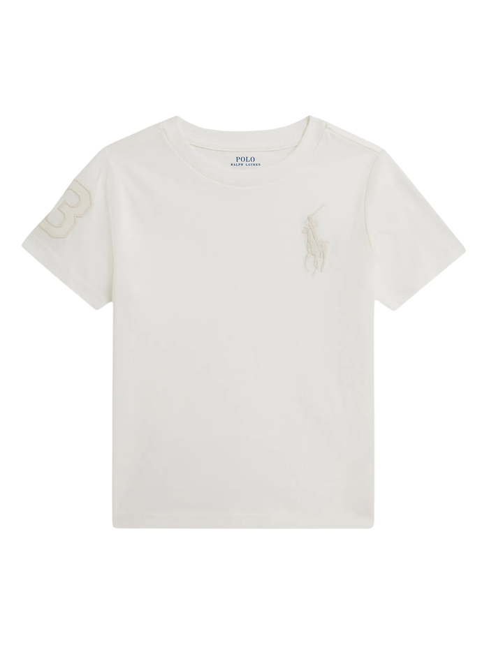 RALPH LAUREN KIDS Boys Logo-appliqué T-shirt White