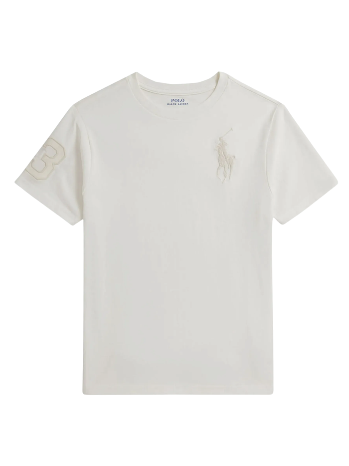 RALPH LAUREN KIDS Boys Logo-appliqué T-shirt White