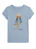 RALPH LAUREN KIDS Boys Polo Bear Graphic-print T-shirt Blue