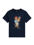 RALPH LAUREN KIDS Boys Polo Bear Jersey T-Shirt Newport Navy
