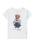 RALPH LAUREN KIDS Girls Polo Bear T-shirt White