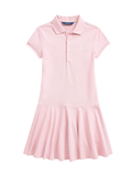 RALPH LAUREN KIDS Girls Polo Pony Piqué Dress Light Pink