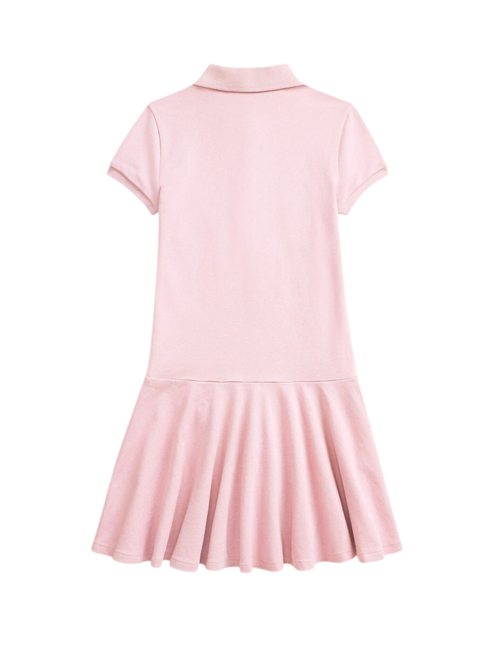 RALPH LAUREN KIDS Girls Polo Pony Piqué Dress Light Pink