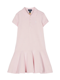 RALPH LAUREN KIDS Girls Pony-embroidered Pleated Dress Pink