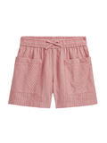 RALPH LAUREN KIDS Girls Striped Drawstring Shorts Rose/Cream