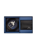 RALPH LAUREN Leather Belt & Card Case Gift Set Black - MAISONDEFASHION.COM