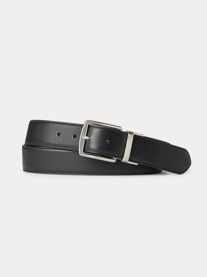 RALPH LAUREN Leather Belt & Card Case Gift Set Black - MAISONDEFASHION.COM