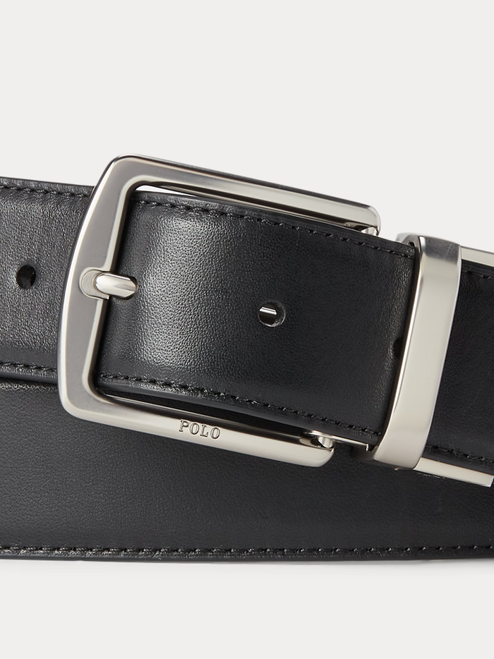 RALPH LAUREN Leather Belt & Card Case Gift Set Black - MAISONDEFASHION.COM