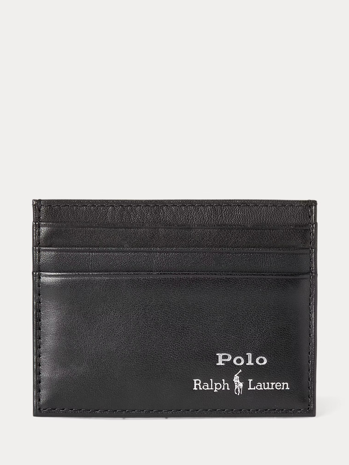 RALPH LAUREN Leather Belt & Card Case Gift Set Black - MAISONDEFASHION.COM