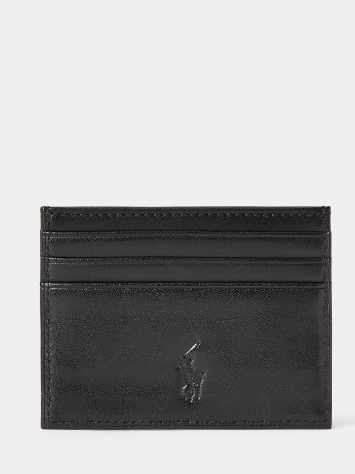 RALPH LAUREN Leather Belt & Card Case Gift Set Black - MAISONDEFASHION.COM