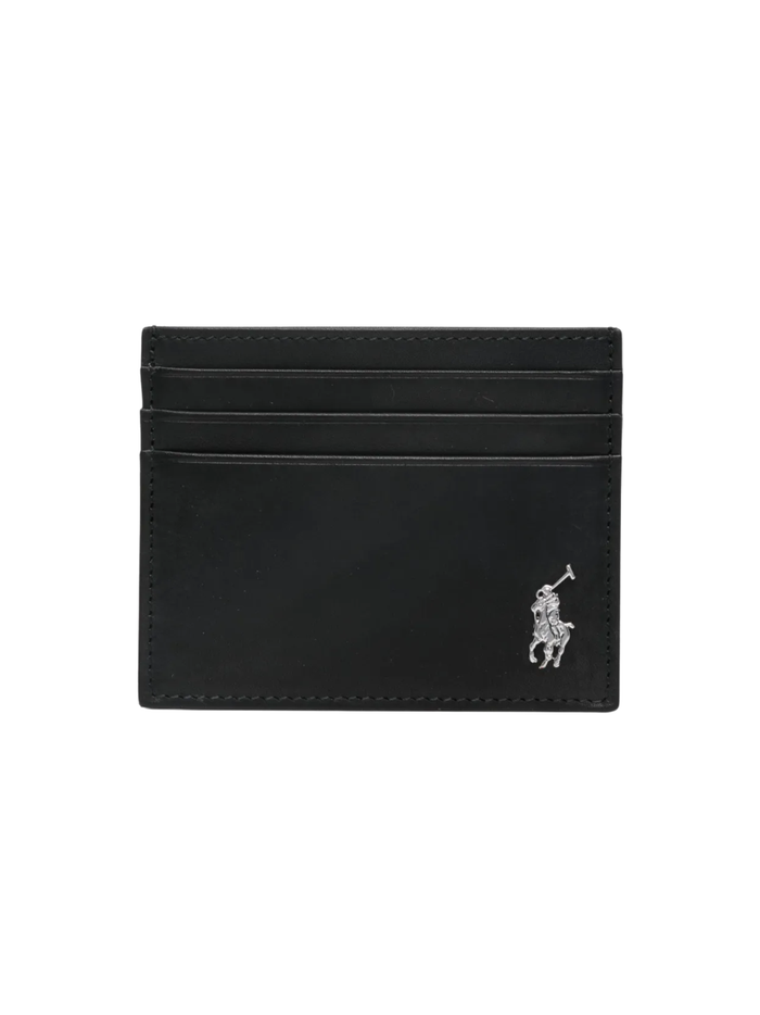 RALPH LAUREN Leather Card Case Black