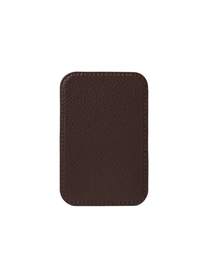 RALPH LAUREN Leather Card Case With MagSafe Dark Brown