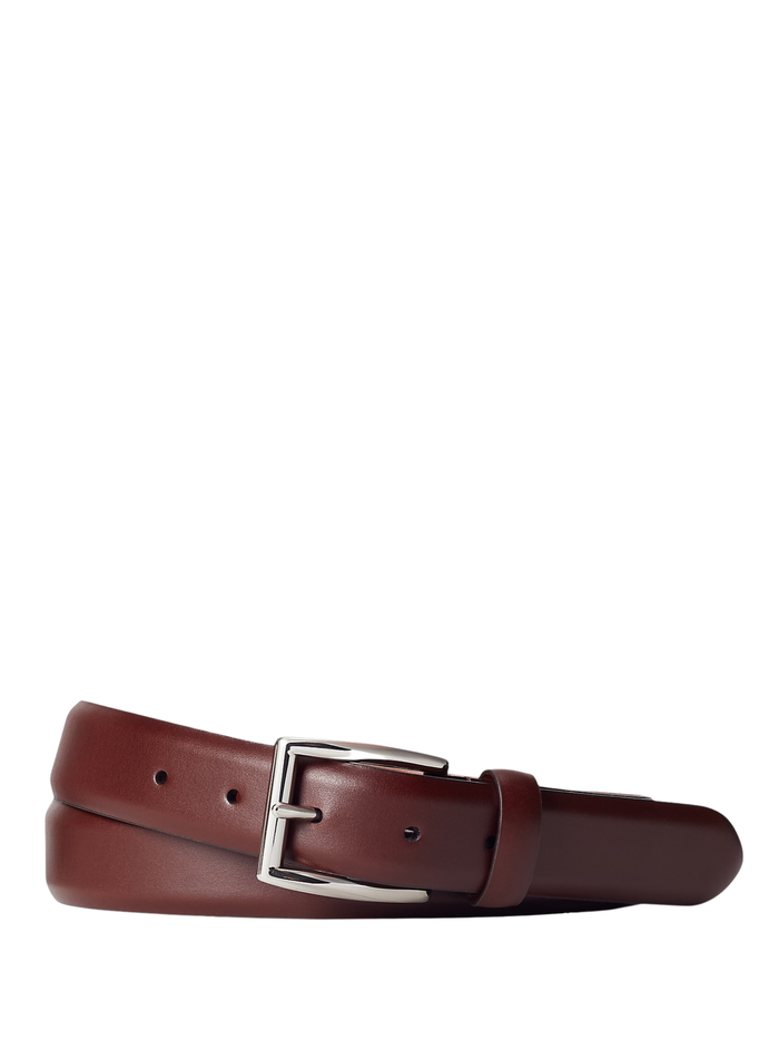 RALPH LAUREN Leather Dress Belt Brown - MAISONDEFASHION.COM