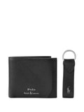 RALPH LAUREN Leather Wallet & Key Fob Gift Set Black - MAISONDEFASHION.COM