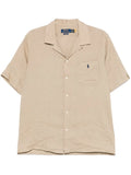 RALPH LAUREN Linen Classic Fit Shirt Beige - MAISONDEFASHION.COM